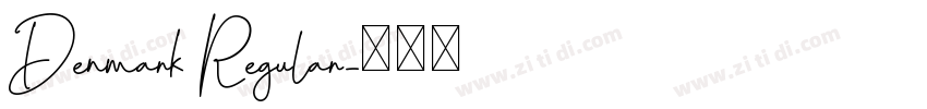 Denmark Regular字体转换